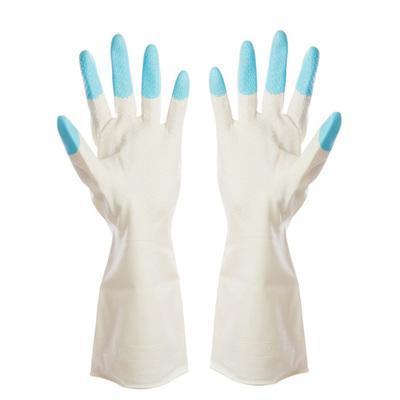 AussieSuperStore Homeware Supplies Kitchen Chores Clean Waterproof Rubber Gloves Blue Kitchen Chores Clean Waterproof Rubber Gloves | Long Sleeve Gloves CBKITCENGLOVEBLU